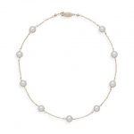 16" 14 Karat Yellow Gold Chain with 7mm Grade A Cultured Akoya Pearls