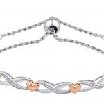 SILVER 0.03CTW BOLO BRACELET