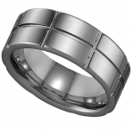 Tungsten Multi Faceted Comfort-fit Wedding Band