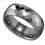 Tungsten Multi Faceted Comfort-fit Wedding Band