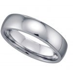Tungsten Plain Dome Comfort-fit Wedding Band