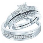 1/4CT-DIAMOND MICRO-PAVE TRIO SET