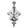 Ornate Marcasite and Garnet Pendant