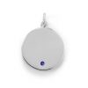 Engravable Rhodium Plated CZ Pendant - September Birthstone