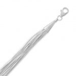 20 Strand Liquid Silver 24"